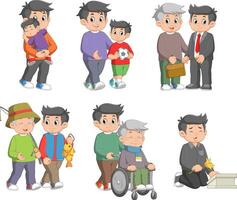 Man life cycle. Human development and growth process vector