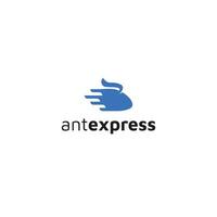 A dynamic logo design combining an ant and a train, symbolizing speed, efficiency, and teamwork. Named Ant Express, this logo is perfect for transportation, delivery services vector