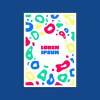 Cover Design with Abstract Splash Liquid Frame vector