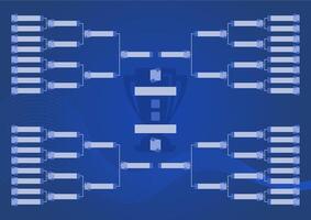 Tournament Bracket with 32 Team and 4 Pool for Championship Event vector