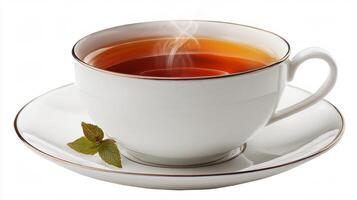 Elegant Cup of Tea Isolated on White Background - Design photo