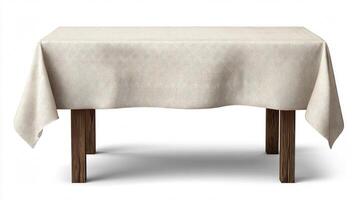 Tablecloth on White Table for Sophisticated Dining Setup photo