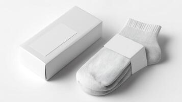 Neatly Folded Socks on Blanket - High Angle View Stock Photo
