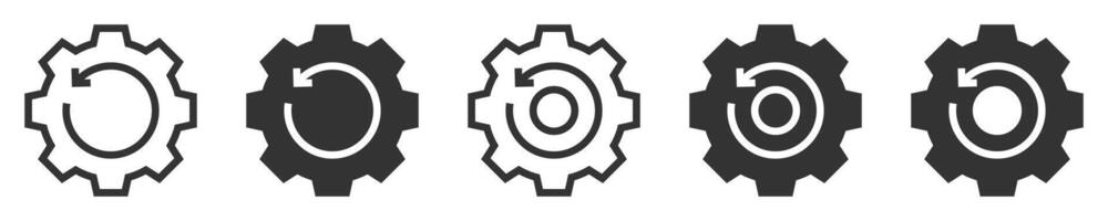 A set of four circular shapes with different designs. vector