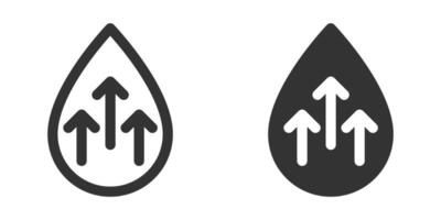 Two arrows pointing in different directions, one pointing up and one pointing down vector