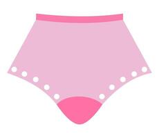 A pink underwear with dots on it. vector