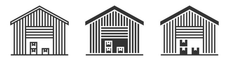 Three houses with different shapes and sizes vector