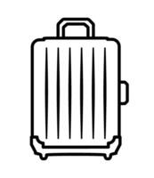 Suitcase outline icon vector