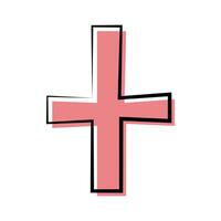 A red cross on a white background vector