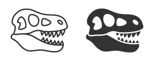 A dinosaur head with a mouth open and closed vector