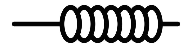 A black and white illustration of a dumbbell vector