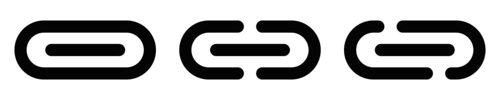 Three black and white images of three different shapes. vector