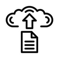 Cloud storage icon with arrow and paper vector