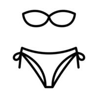 A bikini and sunglasses icon on a white background vector