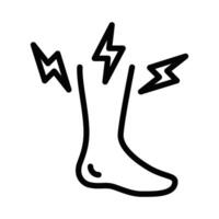 A black and white drawing of a sock with lightning vector
