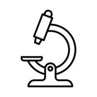 Microscope icon line illustration on white background vector