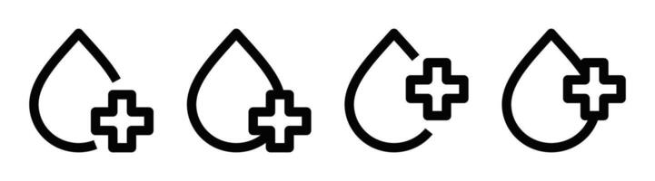 Four different types of cross symbols vector