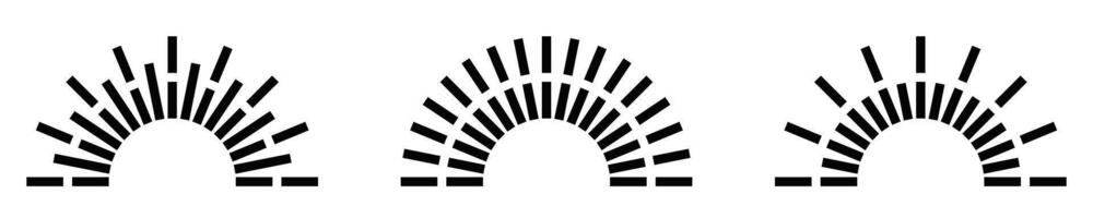 Four different types of geometric shapes in black and white vector