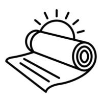 A roll of paper with the sun behind it vector