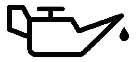 Oil can icon with drop symbol. Editable stroke. vector