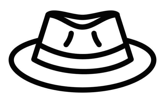 A hat icon on a white background