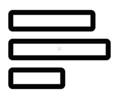 A black and white image of three different types of bars vector