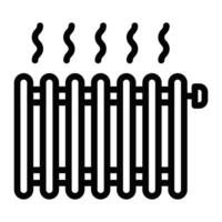 A black and white image of a radiator with steam coming out of it vector