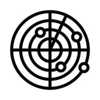 A black and white image of a target in a circle. vector
