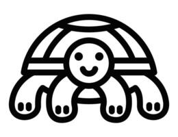A turtle icon with a smile on its face vector