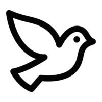 A black and white bird icon on a white background vector