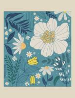 Flower background for design. Spring background with beautiful. vector