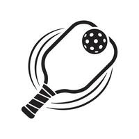 A paddle ball and racket icon on a white background vector