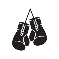 Two boxing gloves icon on a white background vector