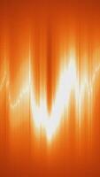 Bright orange soundwave visualizer made of vertical bars and pixel-style grid pattern with a glowing central frequency range video