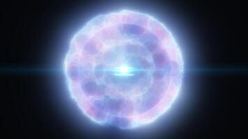 Soft glowing energy sphere with pale hues and gentle light flares, emitting an ethereal and futuristic glow video