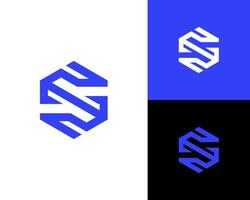 Letter S Hexagon Modern Geometric For Cyber Security Technology Logo Design Illustration vector