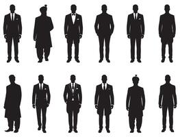 Groom Silhouette white background vector