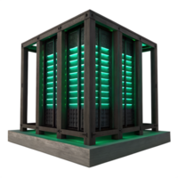 Futuristic Server Tower 3D Render png
