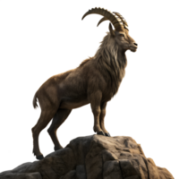 Steampunk Mechanical Ram Statue 3D Render png