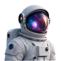 Astronaut in Space 3D Render png