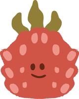 Cute Smiling Raspberry Character Illustration vector