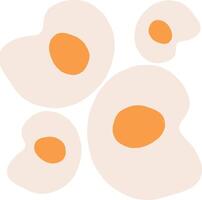 Collection of fried eggs in minimal watercolor style vector