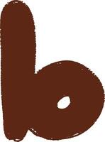 A creative and artistic interpretation of the letter 'b' in a bold vector