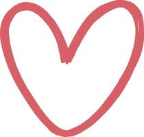 Simple Doodle Red Heart vector