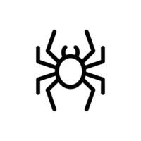 Minimalist Spider Outline Icon on Transparent Background Simple Arachnid vector