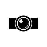 Projector Silhouette Showing Projection Lens for Presentation on Transparent vector