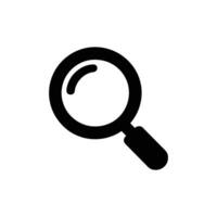 Black Magnifying Glass Symbol Searching and Finding on Transparent Background vector
