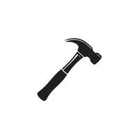 Isolated Claw Hammer Tool, Black Silhouette on Transparent Background for Projects vector