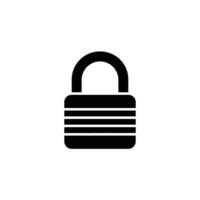 Black Lock Icon, Security Symbol on Transparent Background, Privacy Protection Element vector