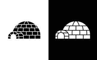 Igloo Icehouse Dome Inuit Home Structure Arctic Shelter Isolated Shape Solid vector